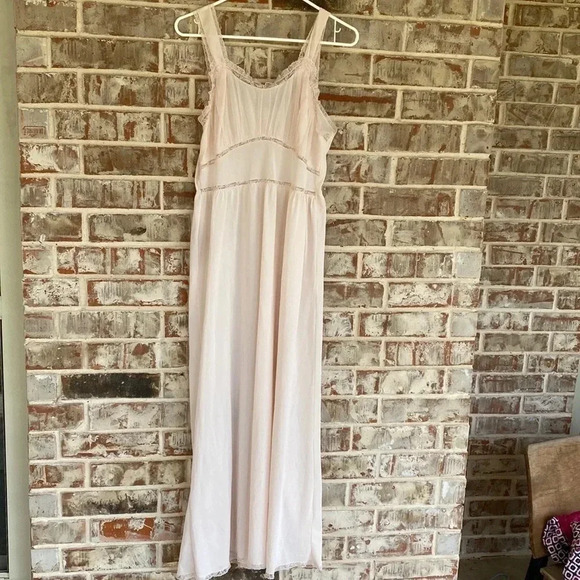 Seumprufe Vintage Cream Nylon Lace Nightgown - Picture 1 of 5